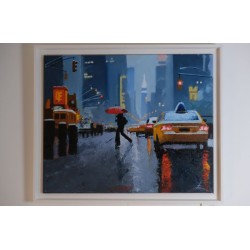 "NYC 5 PM" – Peinture à l’huile unique d’Eric Turlot / Art Urbain / Fenêtresurartistes