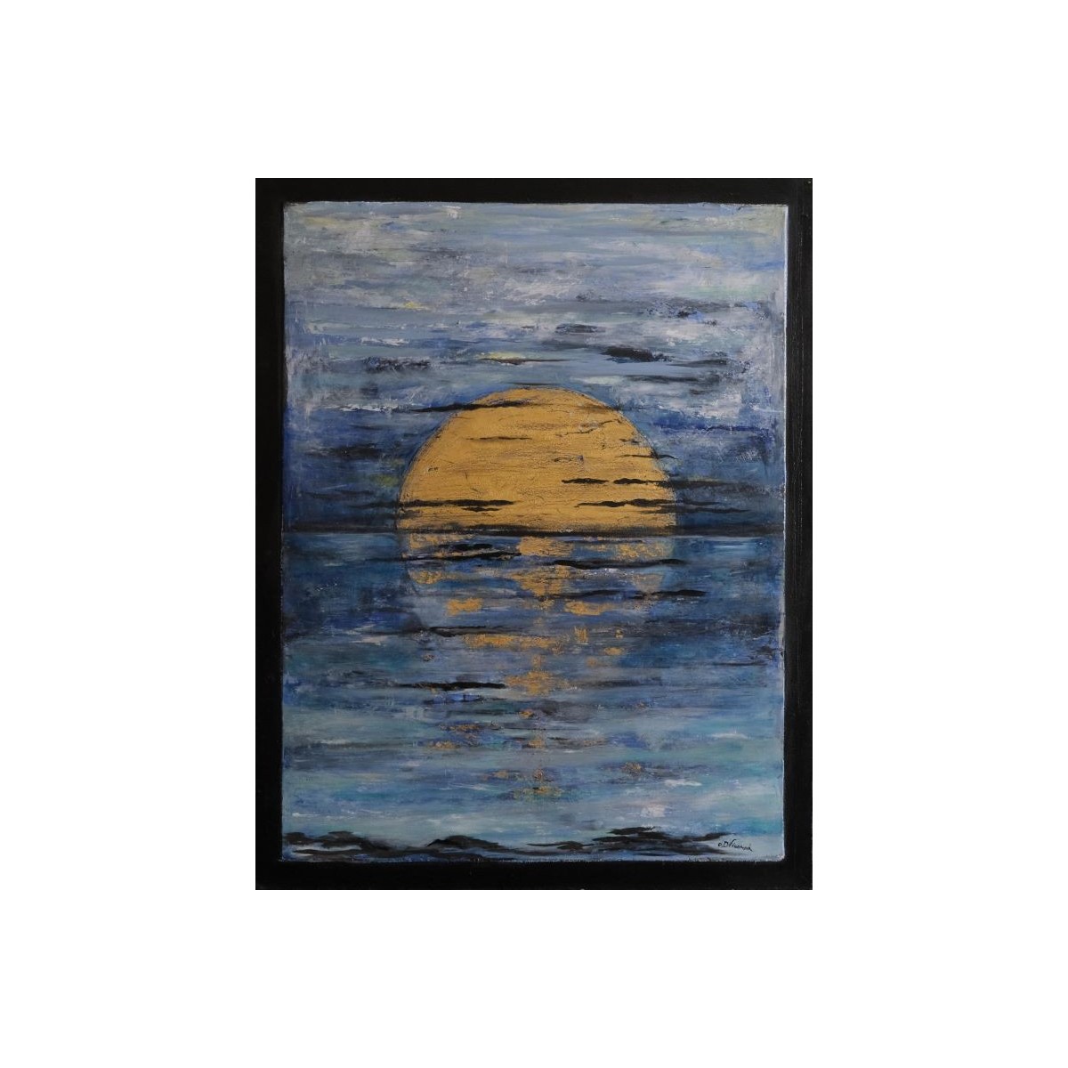 Soleil levant peinture de Laurence Viarnaud | Galerie Fenêtresurartistes