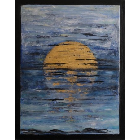 Soleil levant peinture de Laurence Viarnaud | Galerie Fenêtresurartistes