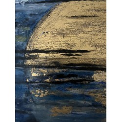 Soleil levant peinture de Laurence Viarnaud | Galerie Fenêtresurartistes