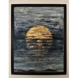 Soleil levant peinture de Laurence Viarnaud | Galerie Fenêtresurartistes