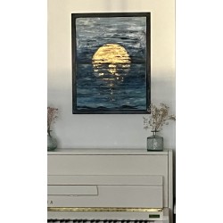 Soleil levant peinture de Laurence Viarnaud | Galerie Fenêtresurartistes