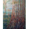 Jardin secret - Peinture à l'huile au couteau - Nature luxuriante poétique - Corinne Foucouin - Galerie FenêtreSurArtistes