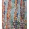 Jardin secret - Peinture à l'huile au couteau - Nature luxuriante poétique - Corinne Foucouin - détails de l'oeuvre