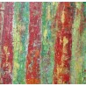 Loup y es tu ? - Peinture à l'huile au couteau - Forêt mystérieuse animale - Corinne Foucouin - Détails texture