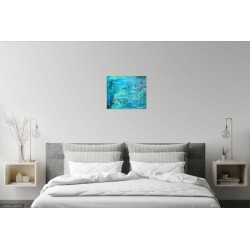 Edeline - Peinture à l'huile au couteau - Portrait végétal délicat - Corinne Foucouin - Oeuvre dans une chambre