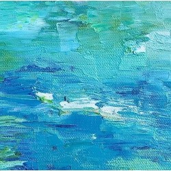 Edeline - Peinture à l'huile au couteau - Portrait végétal délicat - Corinne Foucouin - Zoom