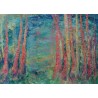 Promenade d'été - Peinture à l'huile au couteau - Paysage estival lumineux - Corinne Foucouin - Galerie FenêtreSurArtistes