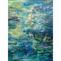L'etang d'une nuit d'été de Corinne Foucouin / Galerie Fenêtresurartistes