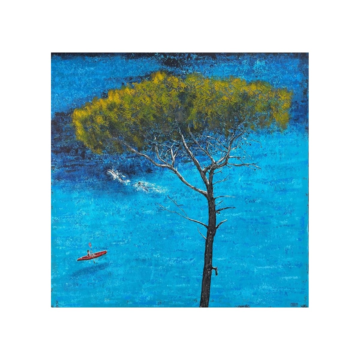 Calanque de Sormiou une peinture de Julien Boullay |galerie Fenêtresurartistes