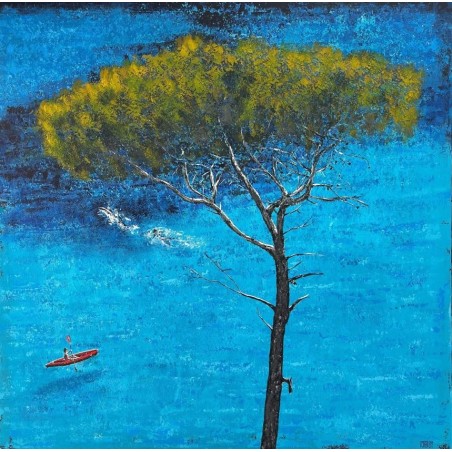 Calanque de Sormiou une peinture de Julien Boullay |galerie Fenêtresurartistes