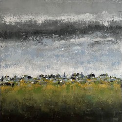 Threatening sky - Peinture paysage ciel menaçant orageux - Julien Boullay - Galerie FenêtreSurArtistes