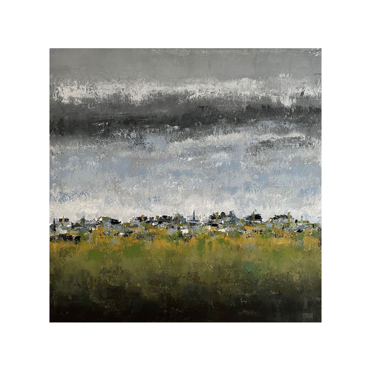 Threatening sky - Peinture paysage ciel menaçant orageux - Julien Boullay - Galerie FenêtreSurArtistes