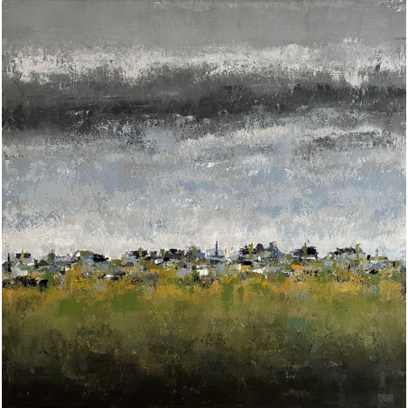 Threatening sky - Peinture paysage ciel menaçant orageux - Julien Boullay - Galerie FenêtreSurArtistes