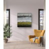 Threatening sky - Peinture paysage ciel menaçant orageux - Julien Boullay - Oeuvre mise en situation dans un salon