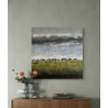 Threatening sky - Peinture paysage ciel menaçant orageux - Julien Boullay - Oeuvre mise en situation sur une commode