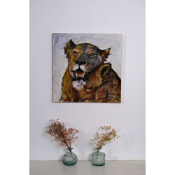 Savane - Peinture paysage africain animalier - Laurence Viarnaud - mise en situation