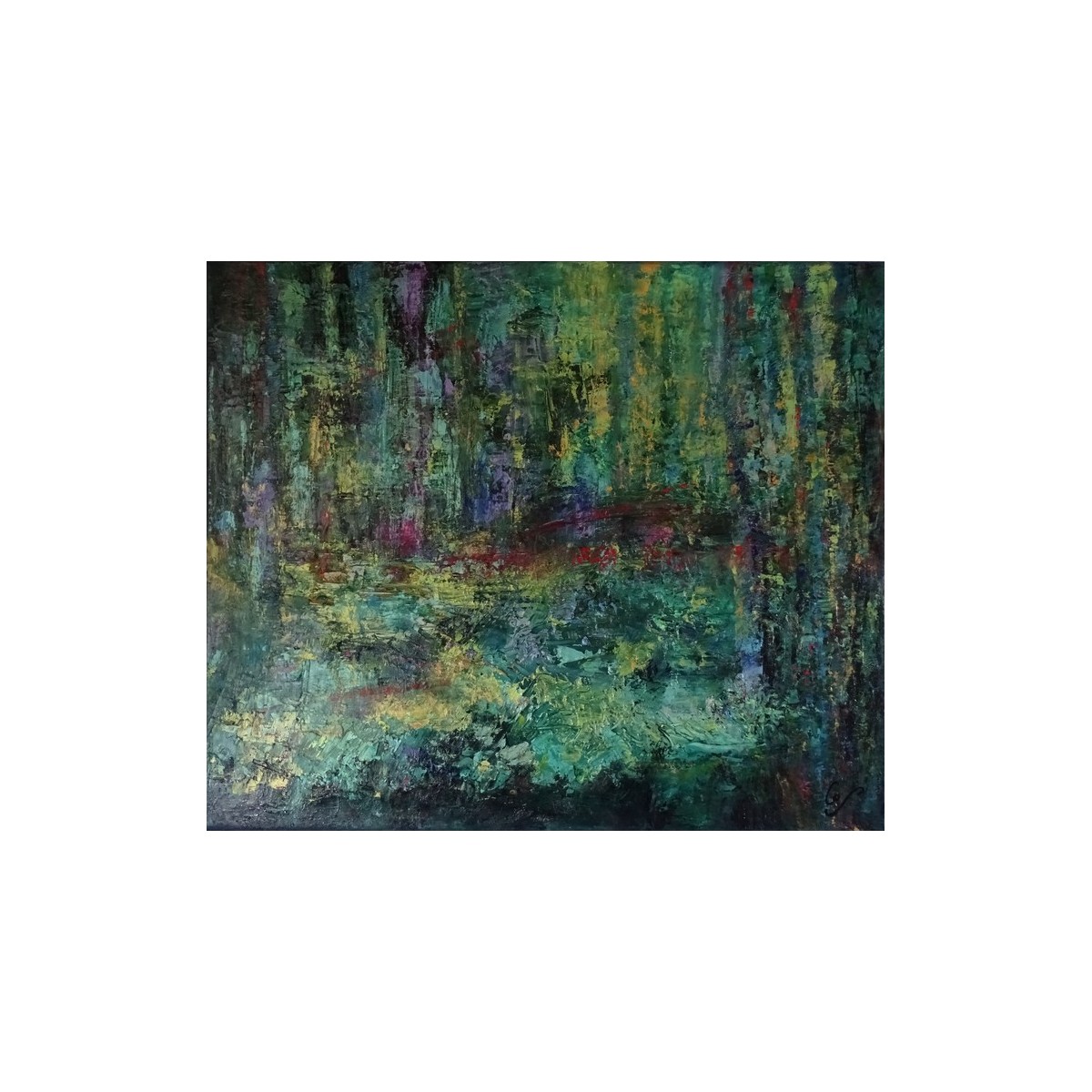 Tableau nature Petit pont du marais - Corinne Foucouin | Galerie Fenêtresurartistes