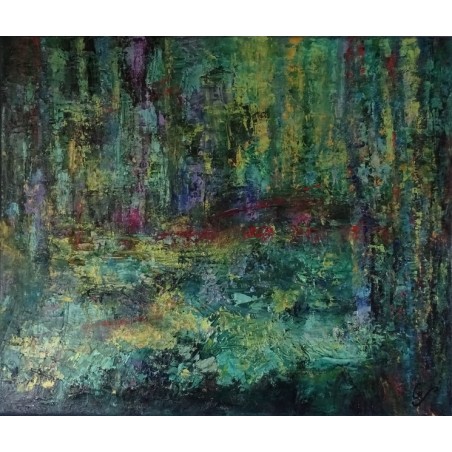 Tableau nature Petit pont du marais - Corinne Foucouin | Galerie Fenêtresurartistes