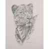 Instinct - Dessin original - Animal sauvage regard intense - Laurence Viarnaud - Galerie FenêtreSurArtistes