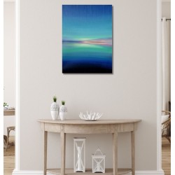 Emeraude - Peinture abstraite verte émeraude - Laurent Paugam - Mise en scène dans une entrée