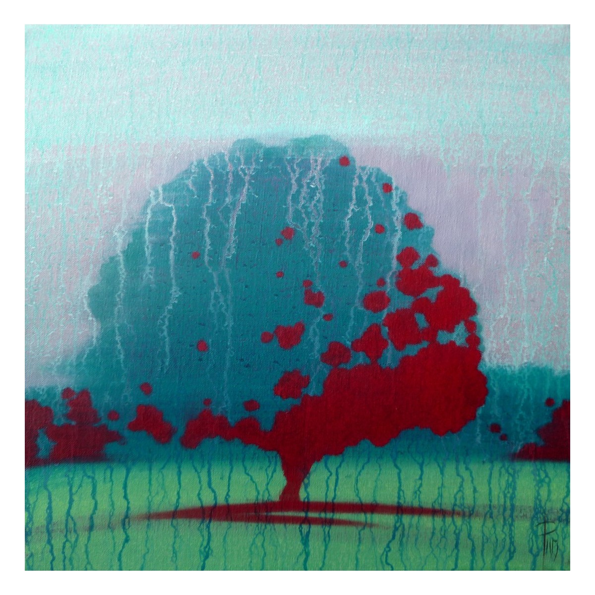 Flore 4 - Peinture botanique florale contemporaine - Laurent Paugam - Galerie FenêtreSurArtistes