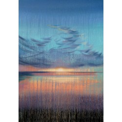 Sunset Afternoon - Peinture coucher de soleil - Abstraction colorée - Laurent Paugam - Galerie FenêtreSurArtistes