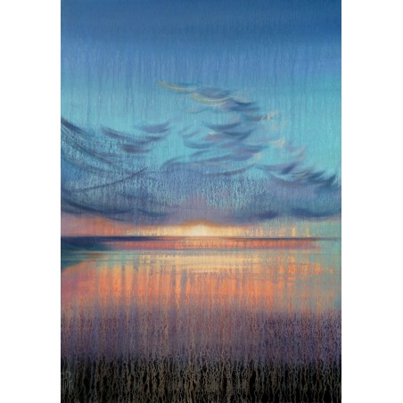 Sunset Afternoon - Peinture coucher de soleil - Abstraction colorée - Laurent Paugam - Galerie FenêtreSurArtistes