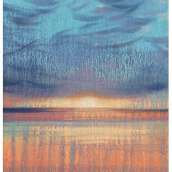 Sunset Afternoon - Peinture coucher de soleil - Abstraction colorée - Laurent Paugam - Details