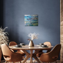 Ouessant – Corinne Foucouin | Peinture à l’huile abstraite inspirée de la mer | Galerie Fenêtresurartistes