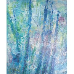 Serenity - Peinture à l'huile au couteau - Paysage serein apaisante - Corinne Foucouin - Galerie FenêtreSurArtistes