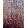 Pink 2 - Peinture à l'huile au couteau - Abstraction florale rose - Corinne Foucouin - Galerie FenêtreSurArtistes