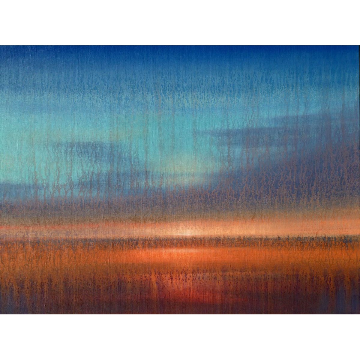 Fin Août - Peinture paysage fin d'été lumière dorée - Laurent Paugam - Galerie FenêtreSurArtistes