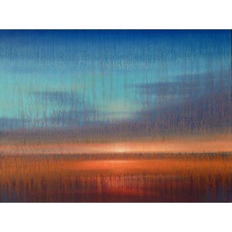 Fin Août - Peinture paysage fin d'été lumière dorée - Laurent Paugam - Galerie FenêtreSurArtistes