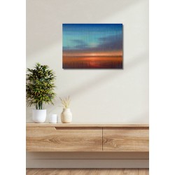 Fin Août - Peinture paysage fin d'été lumière dorée - Laurent Paugam - Mise en scène salon