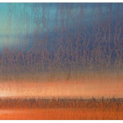 Fin Août - Peinture paysage fin d'été lumière dorée - Laurent Paugam - Zoom