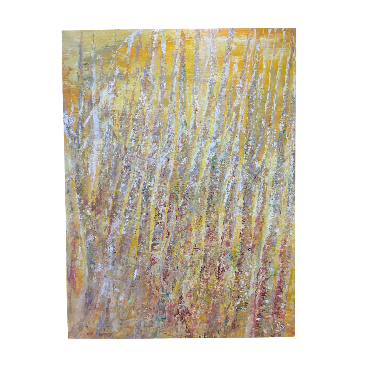 Light 2 - Peinture à l'huile au couteau - Abstraction lumineuse claire - Corinne Foucouin - Galerie FenêtreSurArtistes