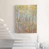 Light 2 - Peinture à l'huile au couteau - Abstraction lumineuse claire - Corinne Foucouin - Oeuvre dans un escalier