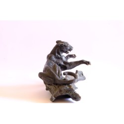 Panthère noire de Laurence Viarnaud / Galerie Fenêtresurartistes