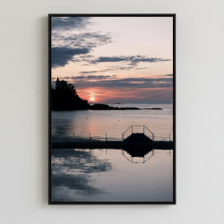 "Coucher de soleil sur piscine, Dinard" une photographie de Cédric Mignot | Galerie Fenêtresurartistes