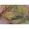 Barque - Peinture marine barque eau calme - Aquarelle - Laurence Viarnaud - Galerie FenêtreSurArtistes