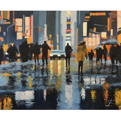 Sonate d'automne - Peinture à l'huile - Scène d'automne urbaine - Eric Turlot - Galerie FenêtreSurArtistes
