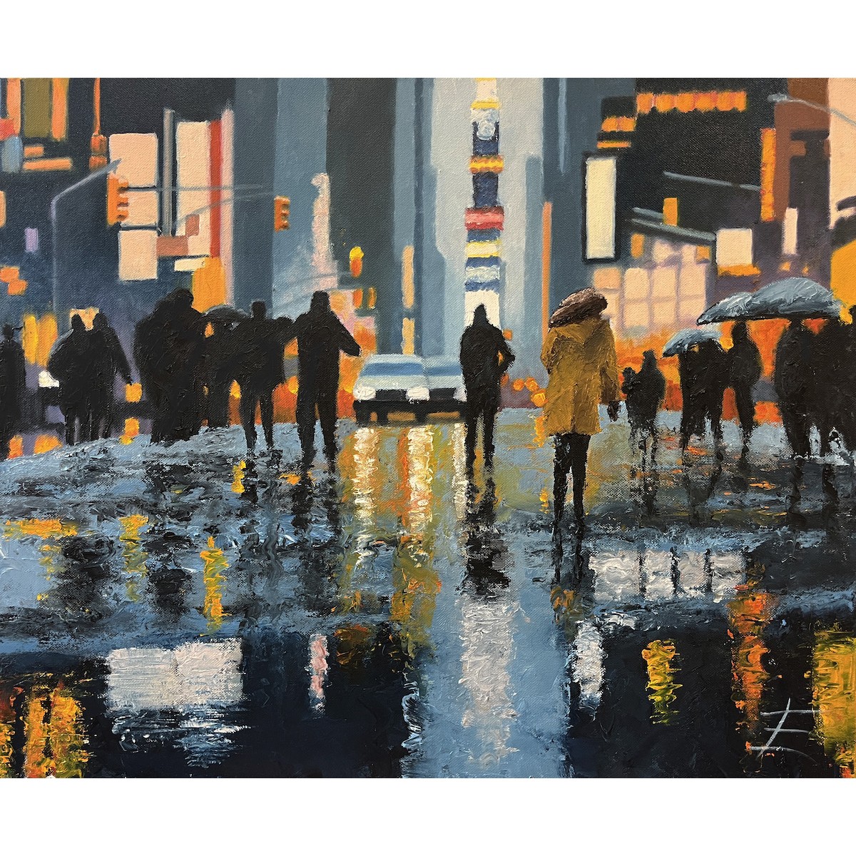 Sonate d'automne - Peinture à l'huile - Scène d'automne urbaine - Eric Turlot - Galerie FenêtreSurArtistes