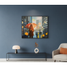 Eric Turlot – "Résolument orange", peinture urbaine lumineuse à l’huile