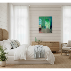 L'île de Ré - Peinture paysage marin île de Ré - Laurent Paugam - Mise en scène dans une chambre