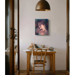 Plenty - Peinture portait - Laurent Paugam - Mise en scène bureau