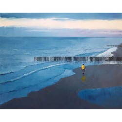 Bouchots - Peinture à l'huile sur toile - Paysage marin côtier - Eric Turlot - 2500€ - Galerie FenêtreSurArtistes