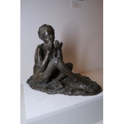La suppliante - sculpture en bronze