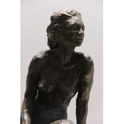 Horizon - Sculpture terre cuite contemporaine - Figure contemplative regard lointain - Carol Saint Georges - Zoom
