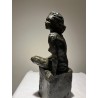 Horizon - Sculpture terre cuite contemporaine - Figure contemplative regard lointain - Carol Saint Georges - de profil